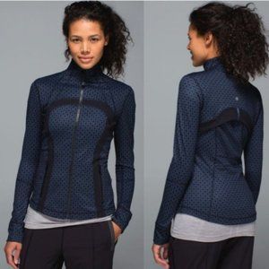 Lululemon Define Jacket, size 4, Tri Geo Printed Inkwell Black / Black